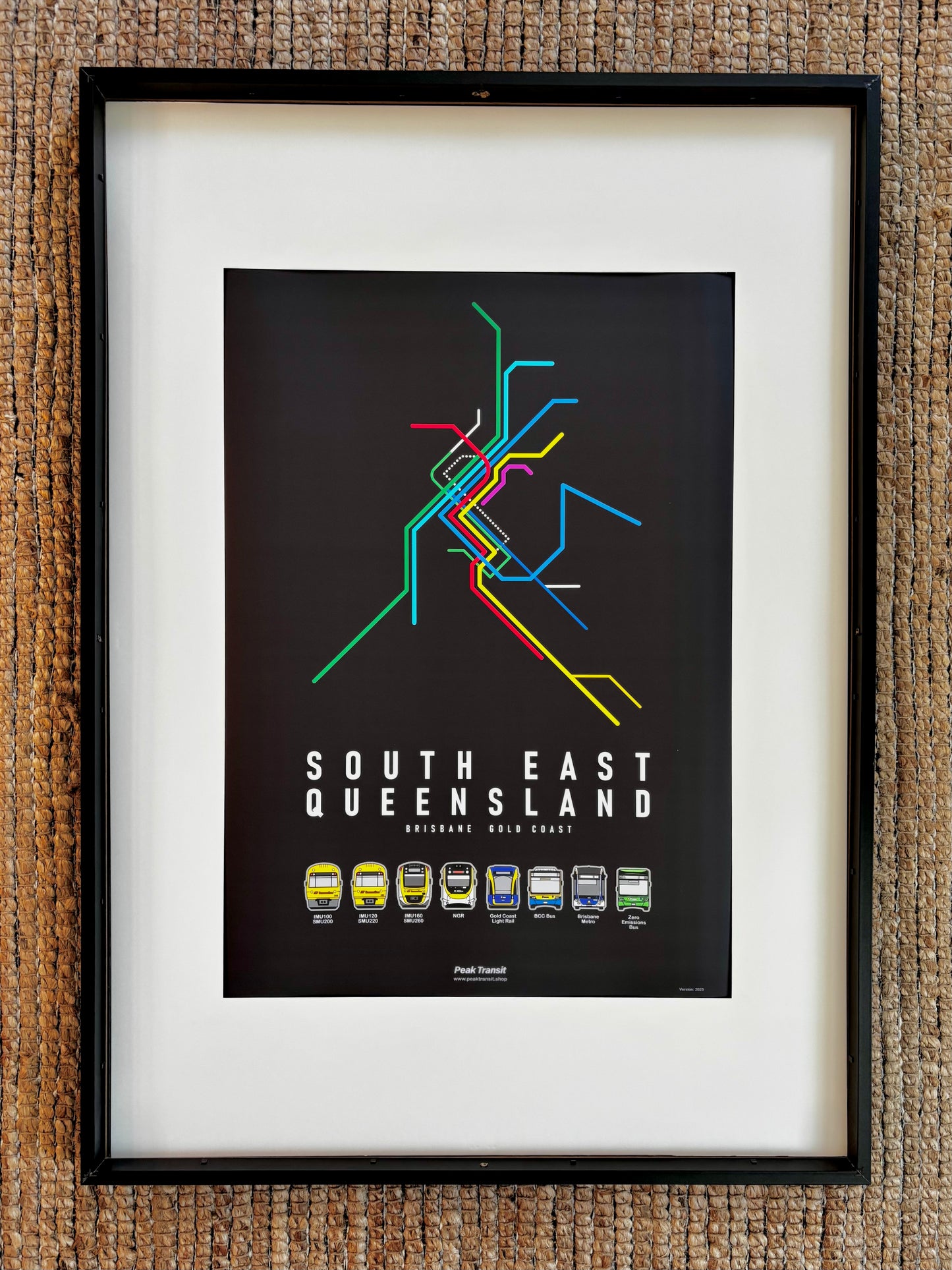 SEQ Peak Transit Poster (A2)