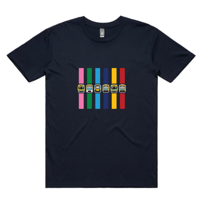 MEL Metro Train Lines (adult unisex tee)