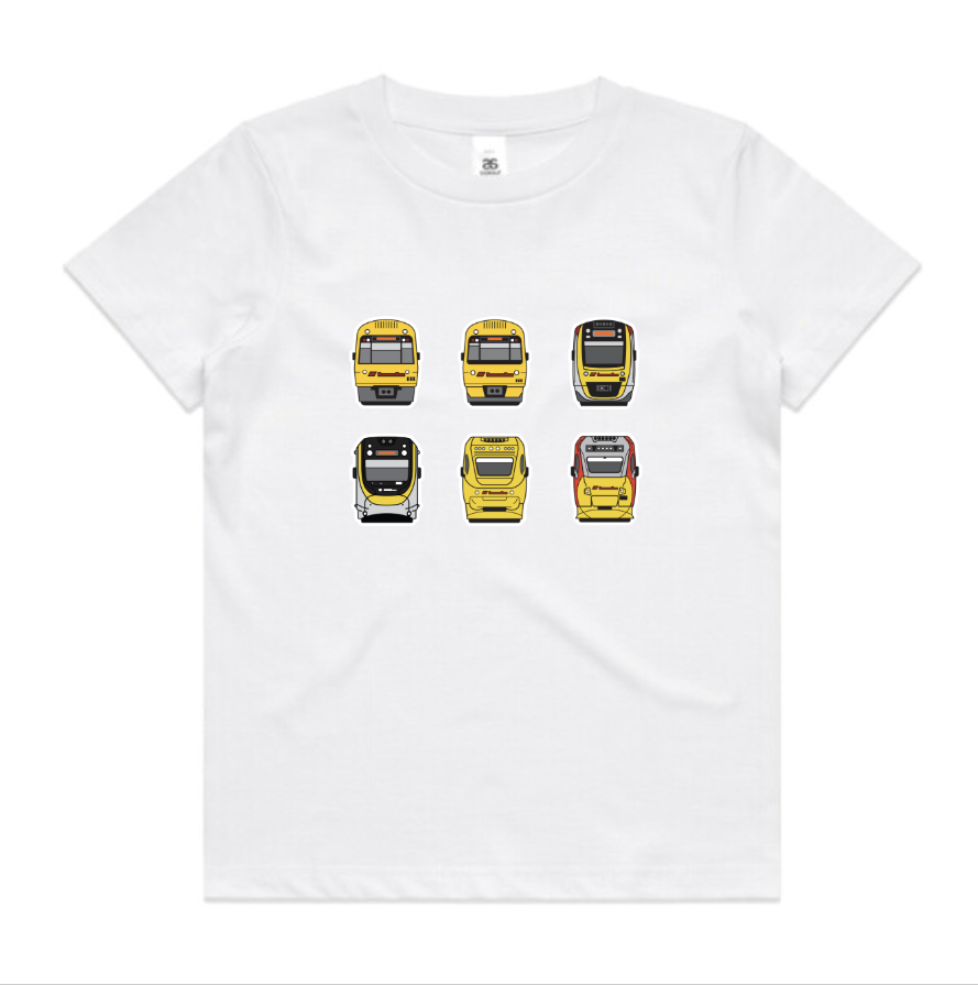 QLD Trains Lineup Tee (kids and youth)