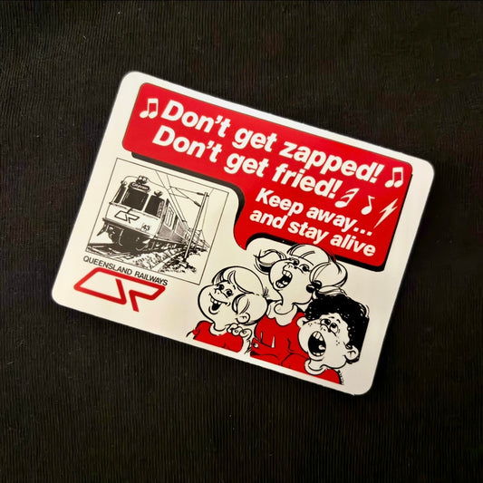 NEW!! SEQ QR retro rail safety sticker (1980s)