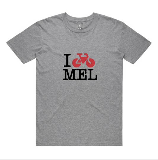 MEL I Bike Melbourne (RED) (adult unisex)