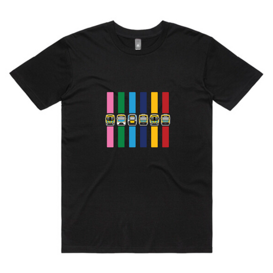 MEL Metro Train Lines (adult unisex tee)