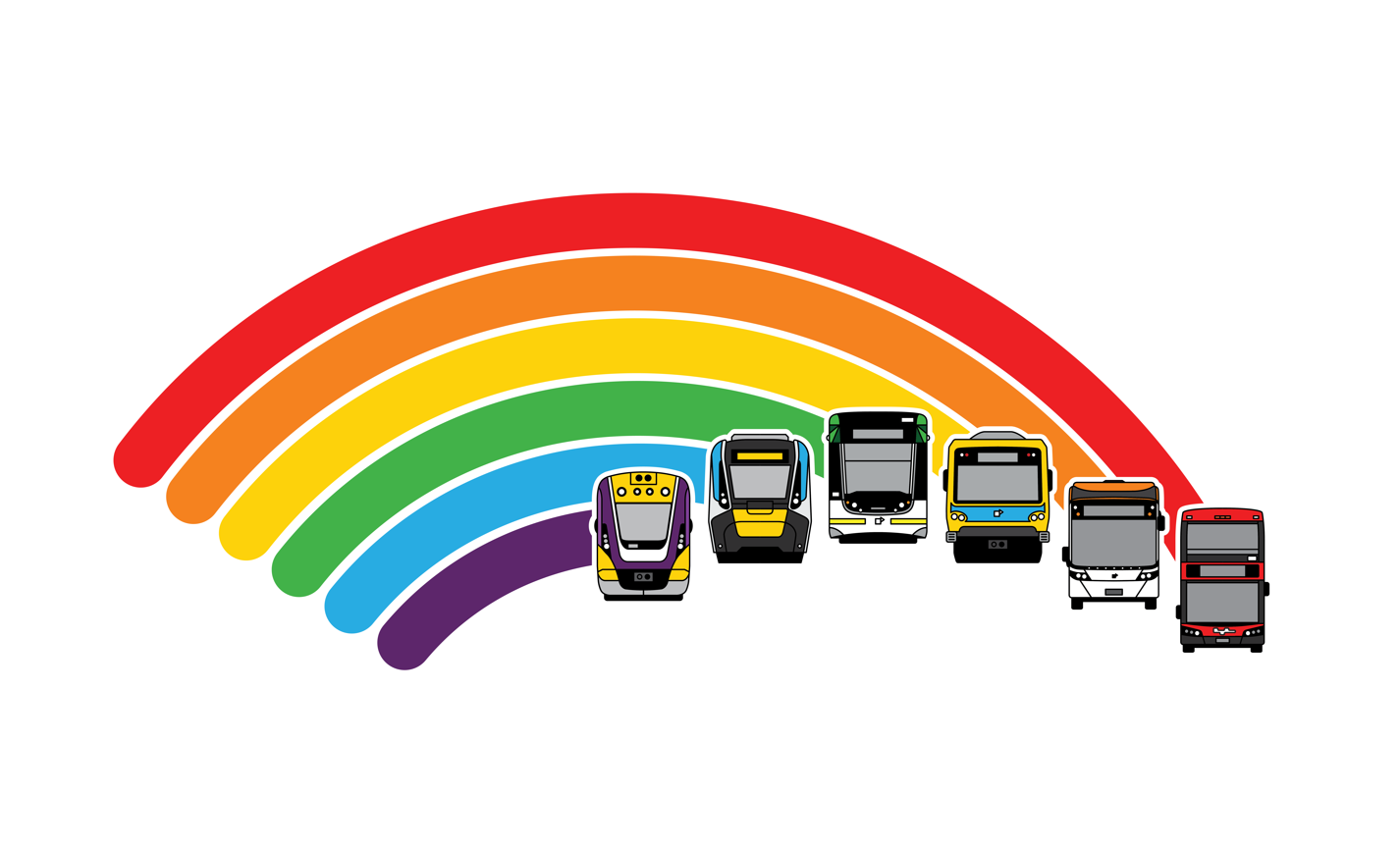 MEL Ride the Rainbow (kids and youth tee)