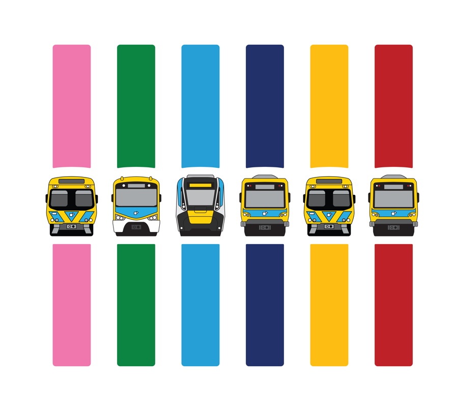 NEW!  MEL Metro Train Lines Tote Bag