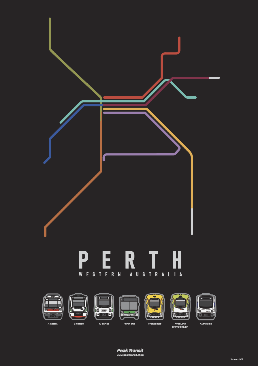 PERTH Peak Transit Poster (A2)