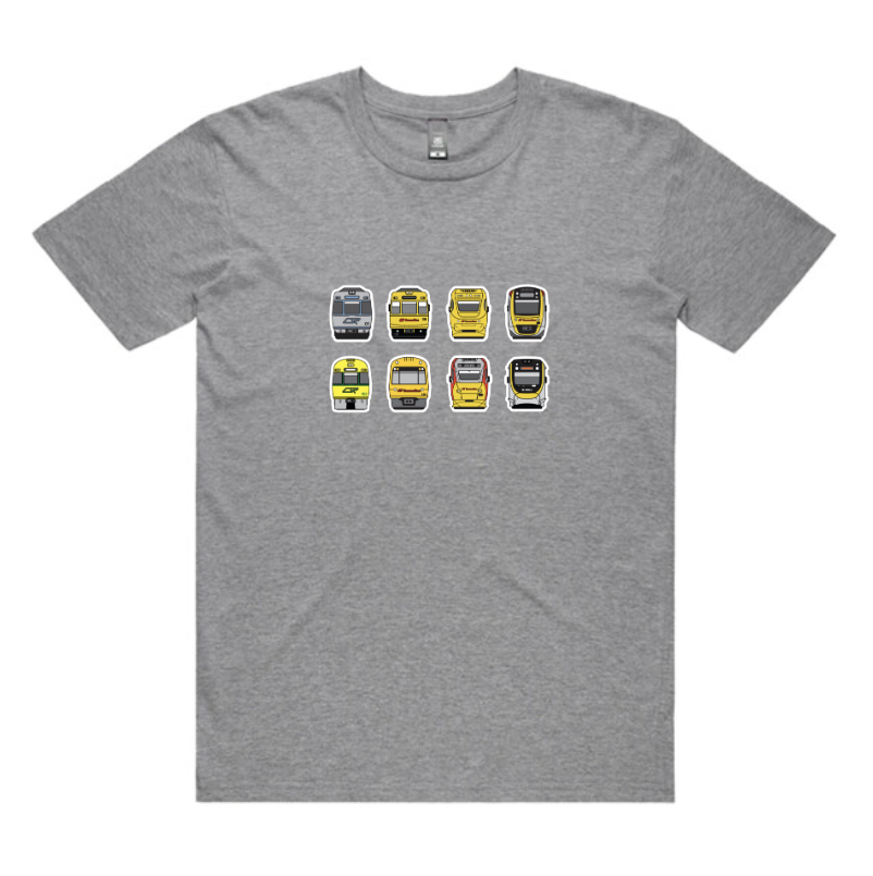 NEW!! QLD Trains Lineup Tee (adult unisex)
