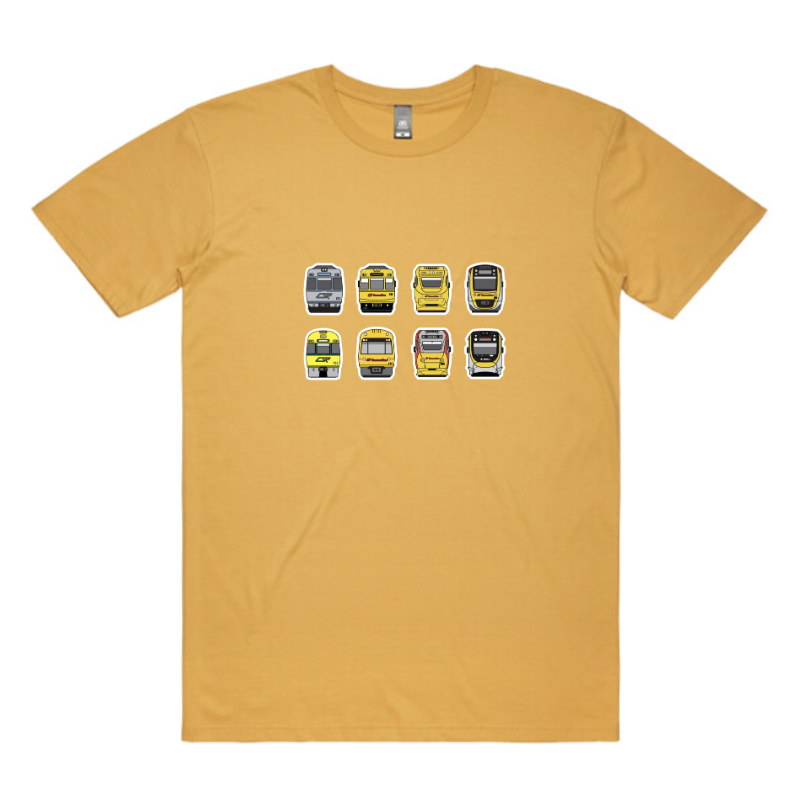NEW!! QLD Trains Lineup Tee (adult unisex)