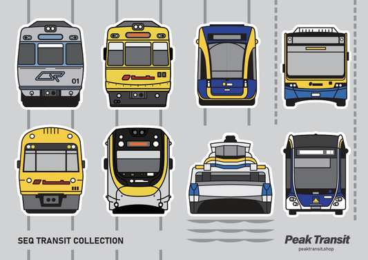 SEQ transit lineup sticker sheet