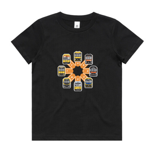 SYD NSW trains circle - Kids Youth Tee